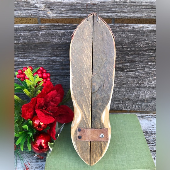 Recycled wood Christmas Santa Nutcracker prim Xmas decor hand carved Handmade ❤️ - Picture 4 of 8